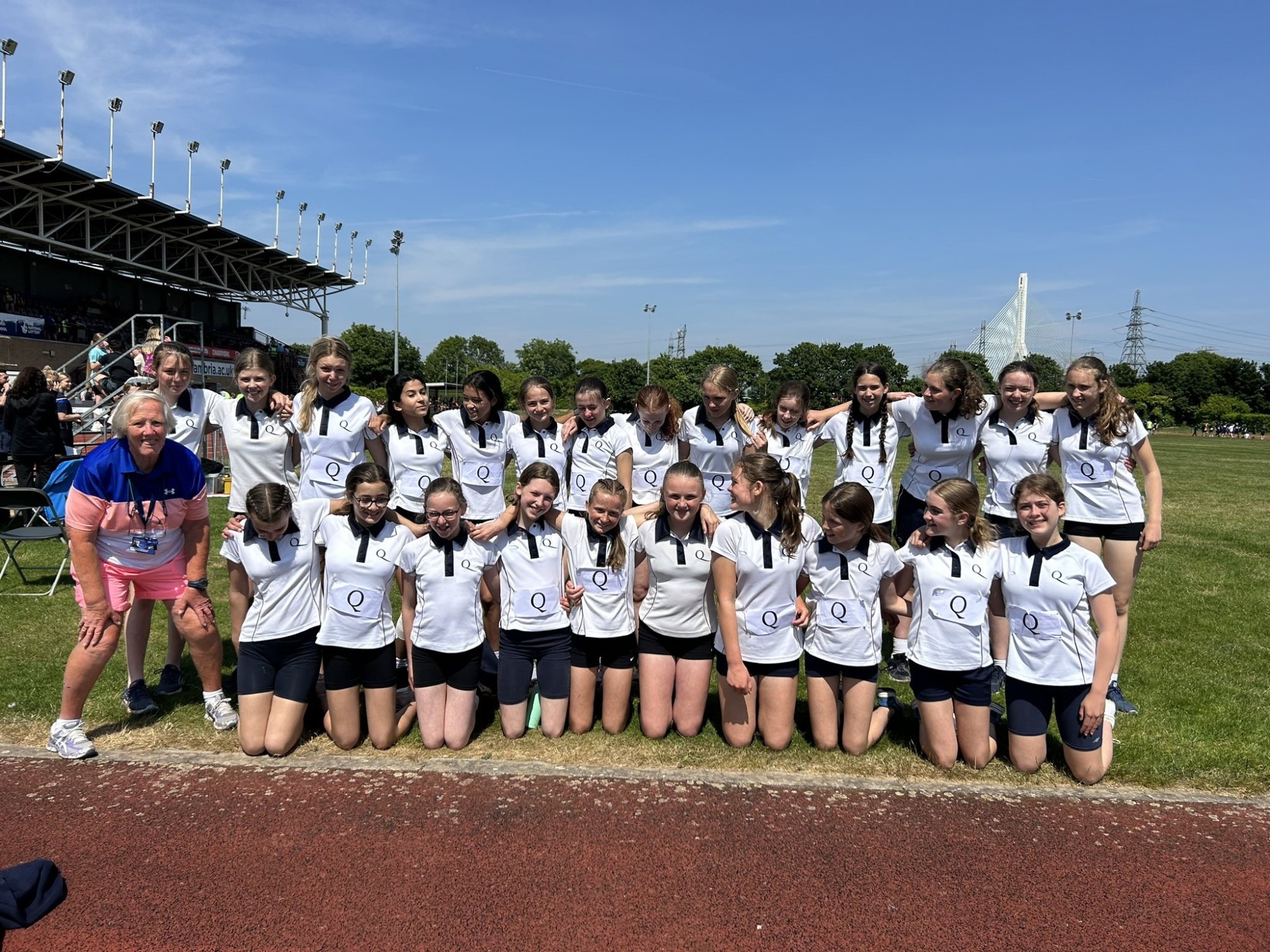 Girls at the Chester & District Schools Athletic Championships