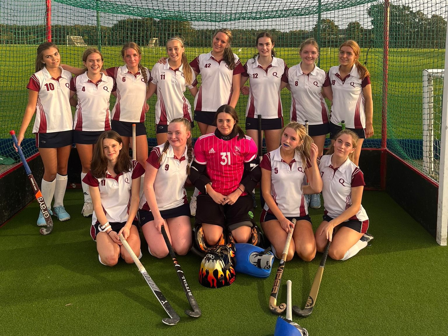 U16 hockey team at the Chester and District hockey championship