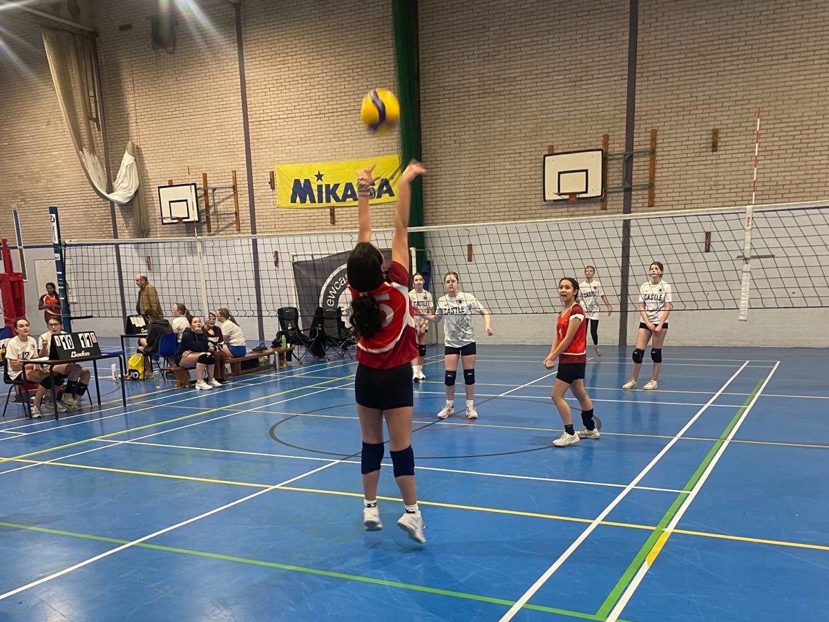 Millie and Magenta at Volleyball England's U14 Girls Grand Prix