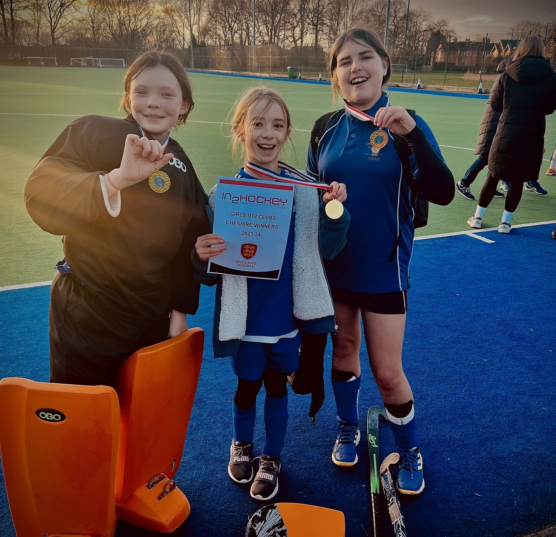 Minnie, Sienna and Alex at the Cheshire and Greater Manchester U12 tournament
