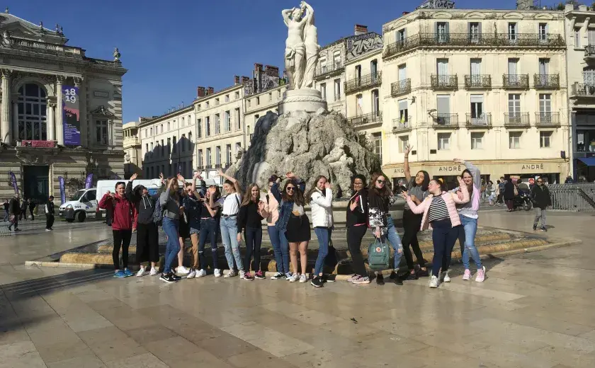 Girls enjoy French trip to Montpellier