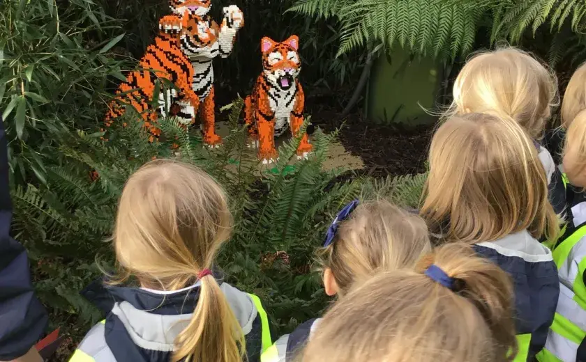Reception amazed by Chester Zoo lego exhibition
