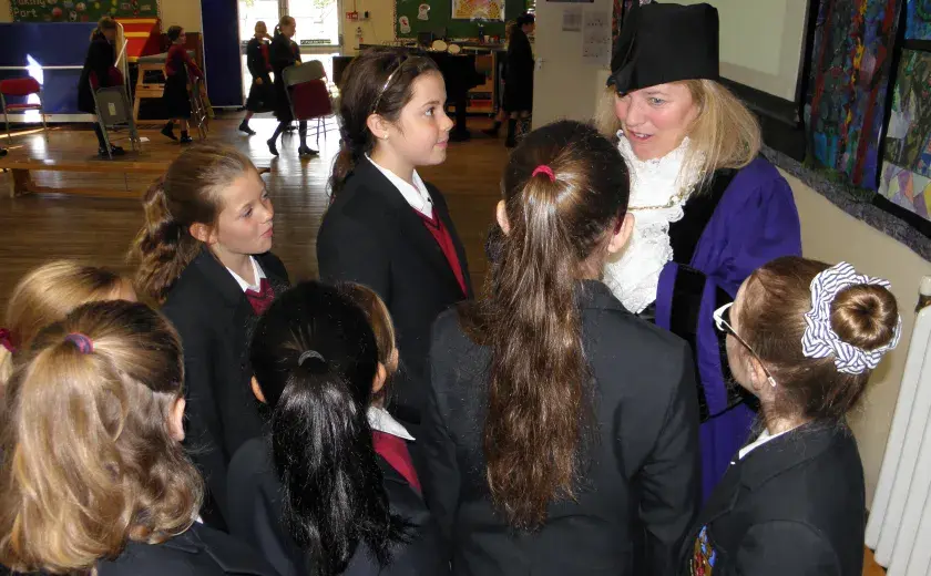 The Sheriff of Chester with Lower School girls