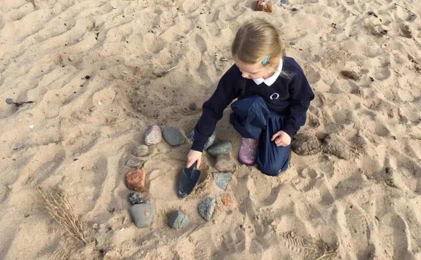 Reception child at the Beach